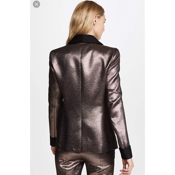 Rachel Zoe ✨NWOT✨ Metallic Tuxedo Jacket - Picture 3 of 10